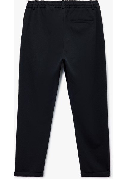 Beli Bağcıklı Düğmeli Pike Kumaş Cep Detaylı Duble Paça Slim Fit Pantolon fiyatları