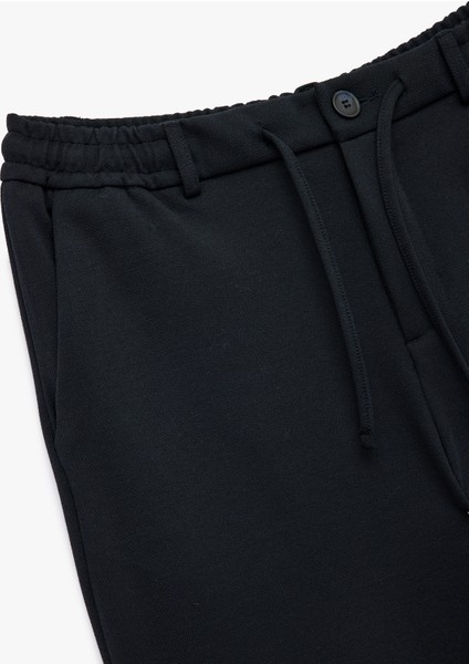 Beli Bağcıklı Düğmeli Pike Kumaş Cep Detaylı Duble Paça Slim Fit Pantolon modelleri