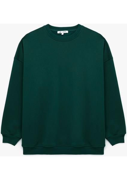 Uzun Kollu Bisiklet Yaka Oversize Pamuklu 2'li Sweatshirt Seti fırsatları