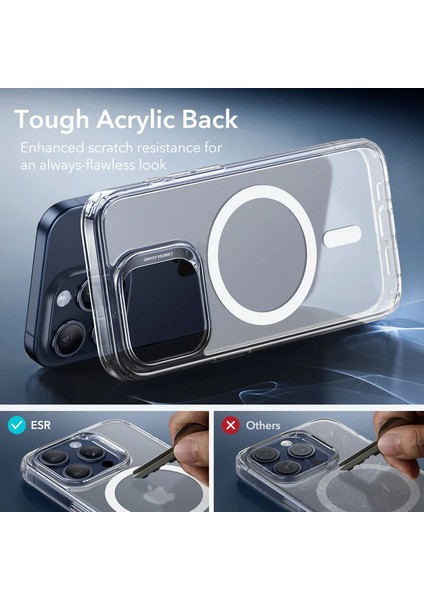Iphone 15 Pro Halolock Mag Safe Hybrid Silikon Kılıf Şeffaf Gri fiyatları