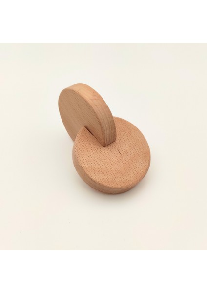 Ahşap Montessori Geçmeli Diskler | Bebekler Için Motor ve Kavrama Becerilerini Destekleyen Eğitici Oyuncak | 2 Ay+ Bebekler Için Ahşap Kavrama Oyuncağı