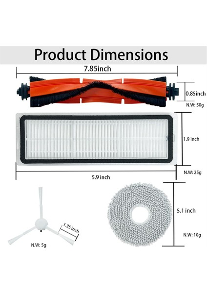Xiaomi Robot Vakum Için X20+ / X20 Plus Vakum Süpürge Yedek Ana Yan Fırça Mop Bezi Filtre Parçaları (Yurt Dışından) fırsatları