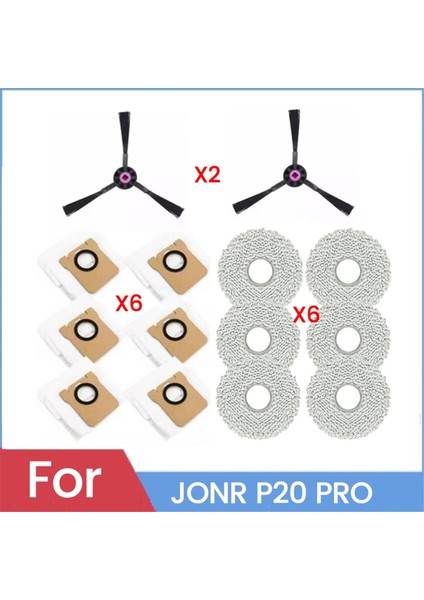 Jonr P20 Pro Robot Süpürge Için 14 Parça Yedek Aksesuar (Yurt Dışından)