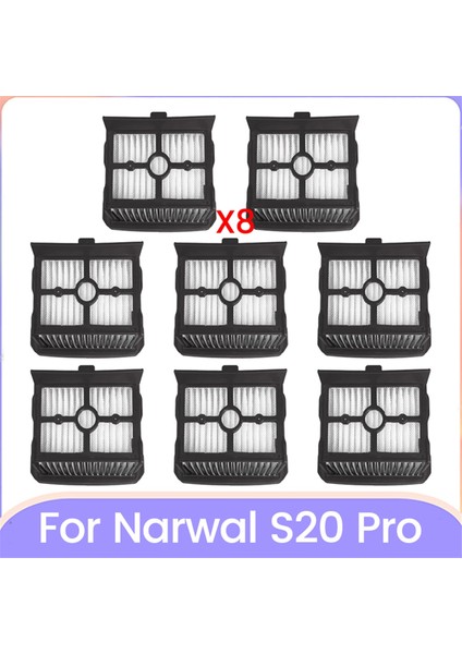 Narwal S20 Pro Kablosuz Islak Kuru Vakum Süpürge Yedek Parçaları Için Vakum Filtresi Yüksek Verimli Filtreler 8 Pcs (Yurt Dışından)