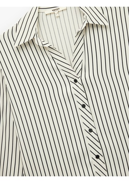 Regular Fit Uzun Kollu Düğmeli Viskon Gömlek modelleri