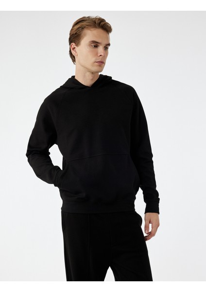 Kanguru Cepli Lastik Detaylı Uzun Kollu Kapüşonlu Sweatshirt fiyatları