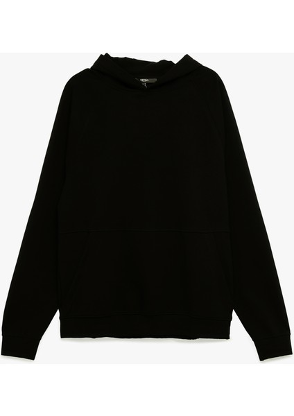 Kanguru Cepli Lastik Detaylı Uzun Kollu Kapüşonlu Sweatshirt modelleri