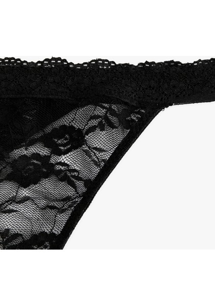 Transparan Rahat Kalıp Dantelli String Külot modelleri