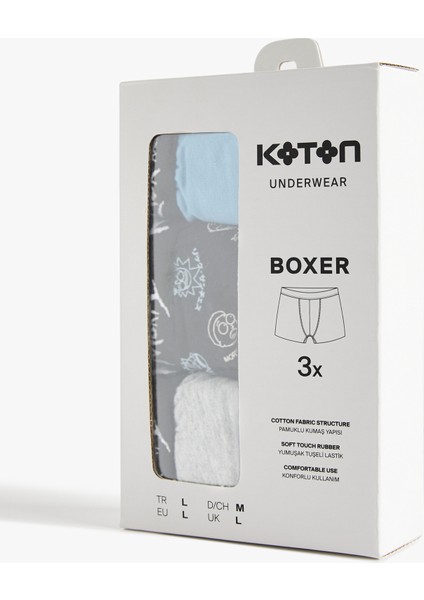 Lisanslı Rick And Morty Baskılı Pamuklu 3'lü Boxer Set fiyatları