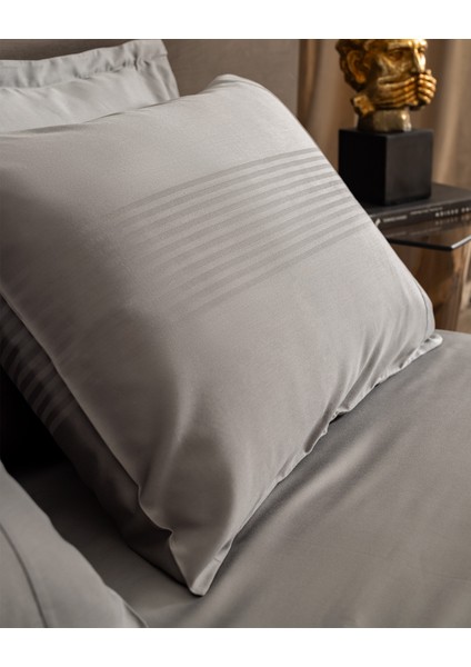 Reveire King Size Pamuklu Bambu Armürlü Nevresim Takımı - Gri indirimleri