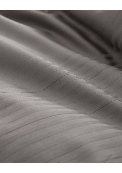 Reveire King Size Pamuklu Bambu Armürlü Nevresim Takımı - Gri