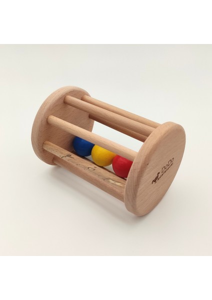 Montessori Silindir Çıngırak, 3-12 Ay Bebekler Için Ahşap El Yapımı Oyuncak, Duyusal ve Motor Gelişim