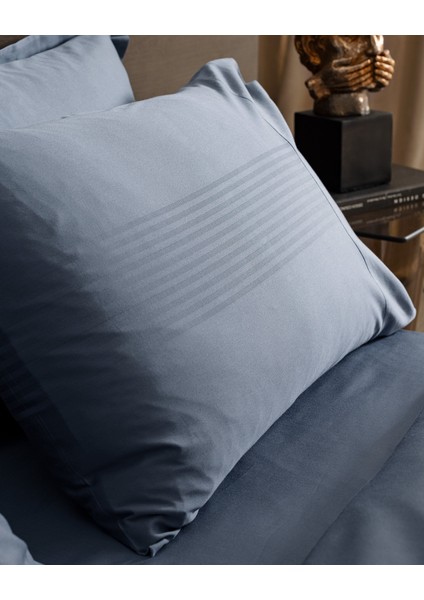 Reverie Çift Kişilik Bambu Armürlü Nevresim Takımı - Indigo indirimleri