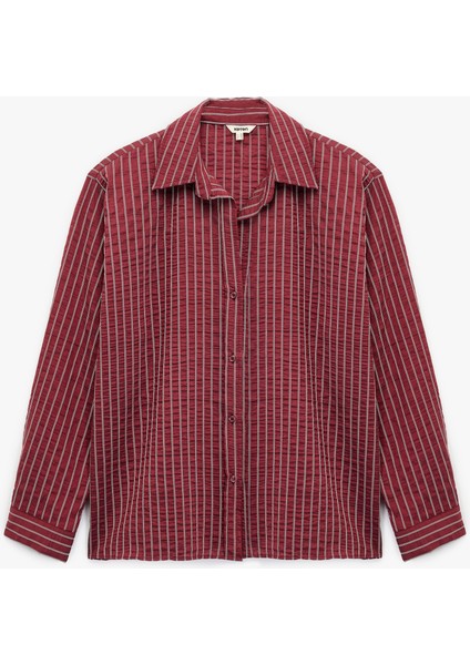 Regular Fit Uzun Kollu Kaçık Yaka Gömlek modelleri