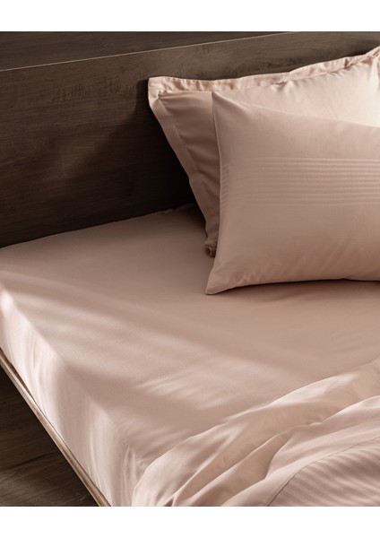 Reverie King Size Bambu Armürlü Nevresim Takımı - Somon