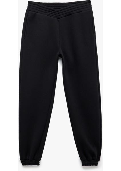 Fermuarlı Cepli Beli Lastikli Şardonlu Jogger Eşofman Altı modelleri