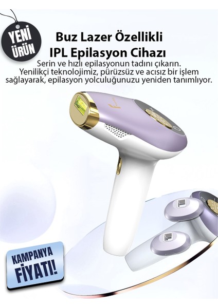 9 Kademeli Buz Lazer Özellikli 999.999 Atımlı Tüm Vücut Kullanıma Uygun Ipl - Epilasyon Cihazı