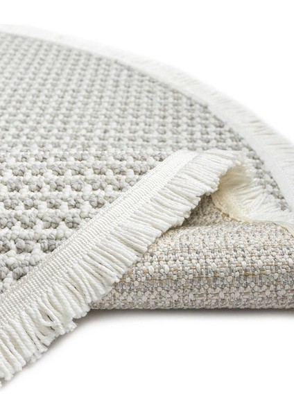 Beyaz Gri Yumuşak Daire Halı Kilim Salon Mutfak Koridor Yolluk Dokuma Makine Halısı 0014 Daire indirimleri