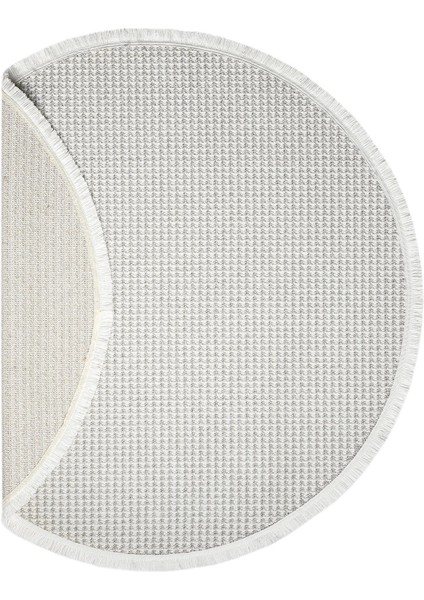Beyaz Gri Yumuşak Daire Halı Kilim Salon Mutfak Koridor Yolluk Dokuma Makine Halısı 0014 Daire fırsatları
