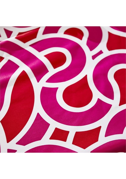 Sötrönn Masa Örtüsü 145 x 240 cm Kırmızı Pembe Pamuklu Makinede Yıkanabilir fırsatları