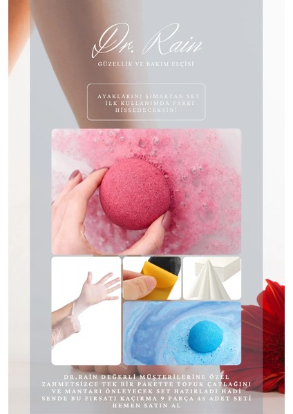 Profesyonel Seri Topuk Çatlağı, Mantar ve Kuruluk Karşıtı Pedikür Spa Ayak Bakım Seti