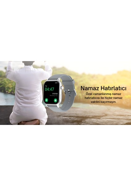 Islami Akıllı Saat Ezan Okuma Zikir Matik Esma-Ül Hüsna Tesbih Kıble Bulucu Sesli Görüşme fiyatları