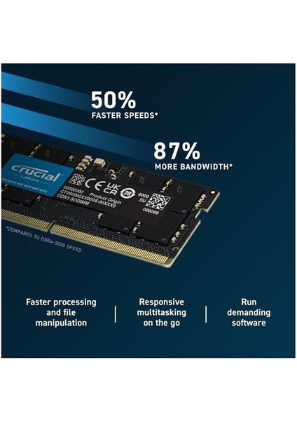 32GB Ddr5 4800 Sodımm CL40 CT32G48C40S5 Notebook Ram fiyatları