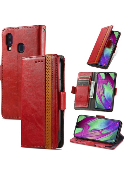Samsung Galaxy A40 Cüzdan Kılıfı, Kart Tutucu, Rfıd Engelleme Destekli Pu Deri Kapaklı Kılıf ve Telefon Kılıfı ile Uyumlu (Yurt Dışından)
