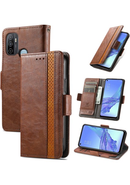 Oppo A53 2020 Cüzdan Kılıfı, Kart Tutucu, Rfıd Engelleme Destekli Pu Deri Kapaklı Kılıf ve Telefon Kılıfı ile Uyumlu (Yurt Dışından)