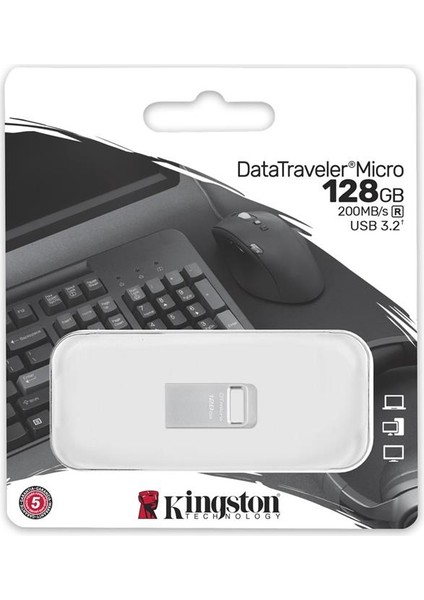 DTMC3G2-128GB DataTraveler Micro 200MB-s Metal USB 3.2 Gen 1 Flash Bellek fiyatları