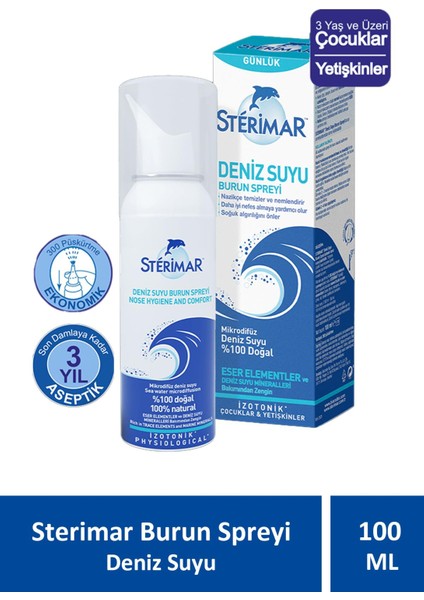 Asfstore Sterimar Burun Spreyi Deniz Suyu 100 ml