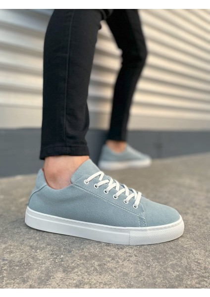 JET-122 Mode Bağcıklı Süet Erkek Günlük Sneaker Ayakkabı Sbt - Mavi