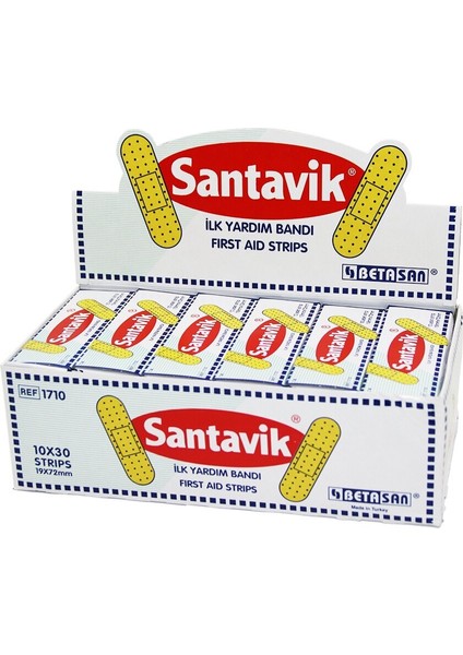 Santavik 10 x 30 Yara Bantı = 1 Kutu Içinde 300 Adet Yara Bandı Vardır (3791)