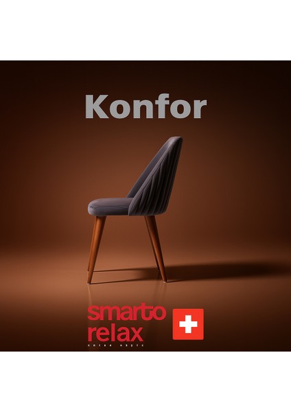 Konfor 2’li Sandalye Seti — Siyah Metal Ayaklı, Krem fiyatları