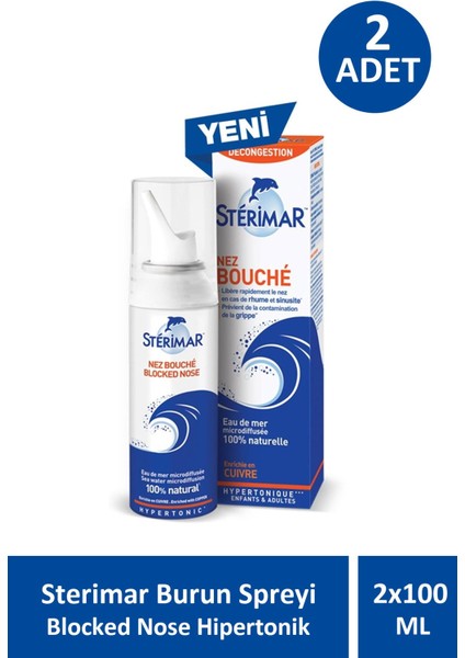 Sterimar Burun Spreyi Blocked Nose Hipertonik 100 ml 2 Adet