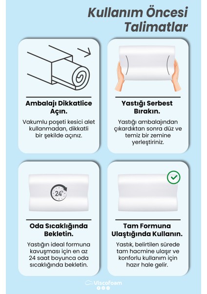 Viscokidz Ortopedik Çocuk Yastığı Visco Yastık 67.5X33X6CM fırsatları