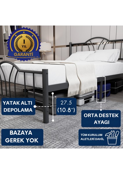 Bella Çift Kişilik Ferforje Karyola