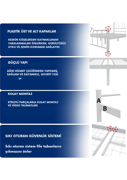 Bella Çift Kişilik Ferforje Karyola