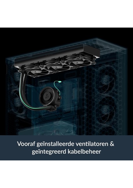 Liquid Freezer Iıı Pro 420 Intel / Amd Uyumlu, 420MM Radyatörlü, 3X14CM P14 Pro Pwm Fanlı, Sıvı Işlemci Soğutucu Siyah (ACFRE00181A)