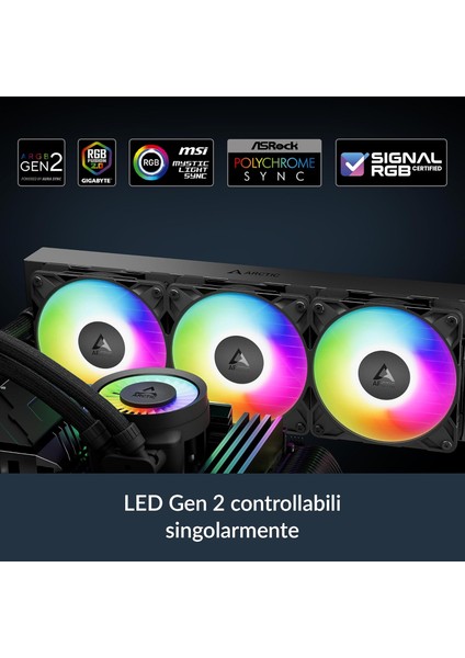 Liquid Freezer Iıı Pro 420 A-Rgb Intel / Amd Uyumlu, 420MM Radyatörlü, 3X14CM P14 Pro A-Rgb Pwm Fanlı, Sıvı Işlemci Soğutucu Siyah (ACFRE00185A)