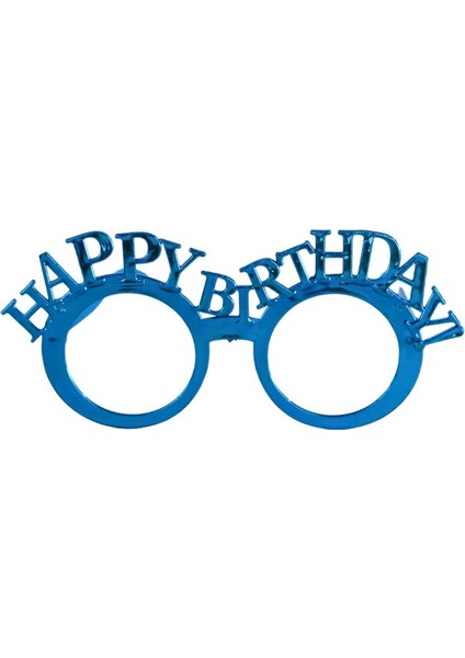 Happy Birthday Gözlük Doğum Günü Parti Aksesuarı Mavi modelleri