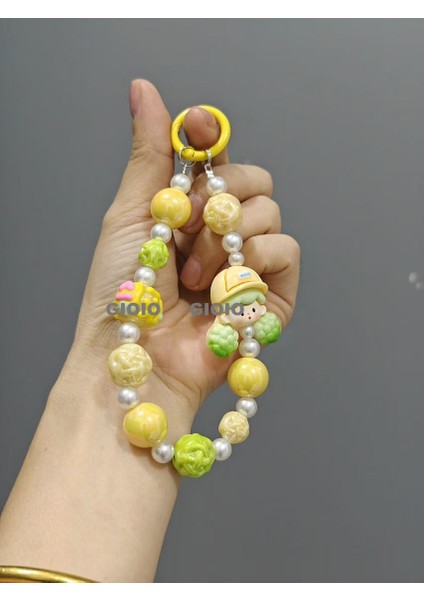 Yay Boncuklu Cep Telefonu Zinciri Şanslı Anahtarlık Kolye Sevimli Sırt Çantası Dekorasyon Kordon (Yurt Dışından)