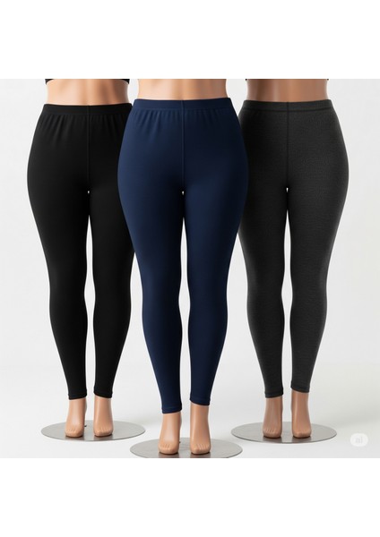 | 3 Renk 3ADET Battal Beden Kışlık Termal Tayt (Lacivert Antrasitsiyah ) fırsatları