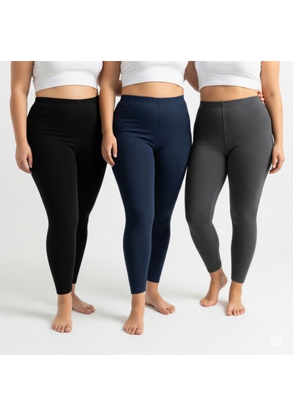 | 3 Renk 3ADET Battal Beden Kışlık Termal Tayt (Lacivert Antrasitsiyah ) indirimleri