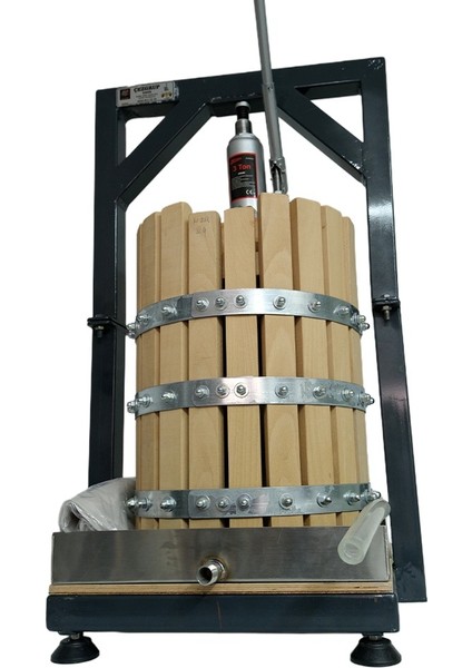 24 Litre Ahşap Üzüm Sıkma Presi (304 Paslanmaz Çelik Kare Krom Tepsi) modelleri