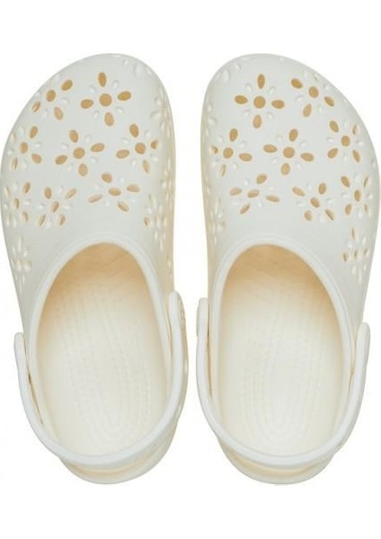 Classic Crocs Floral Cut Out Clog Bebek Terlik 210944-0WV Chalk fiyatları