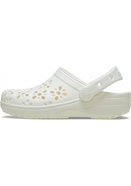 Classic Crocs Floral Cut Out Clog Bebek Terlik 210944-0WV Chalk fırsatları
