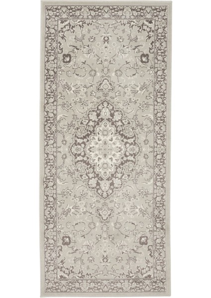 Vedbäk Yolluk 80 x 180 cm Açık Gri Düz Dokuma Kaymaz Tabanlı