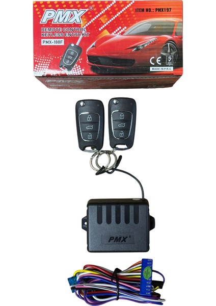 12 Volt Sustalı Uzaktan Kumanda Açma Kapama Merkezi Kilit Pmx 197