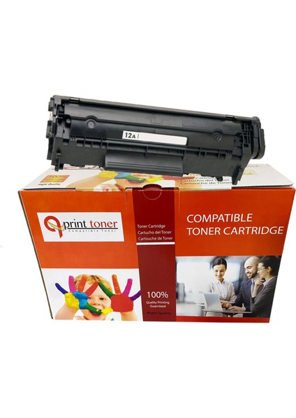Qprint Toner Hp 1010 Muadil Toner 12A 2612A 1012 1015 1018 1020 1022 3030 3052 M1005